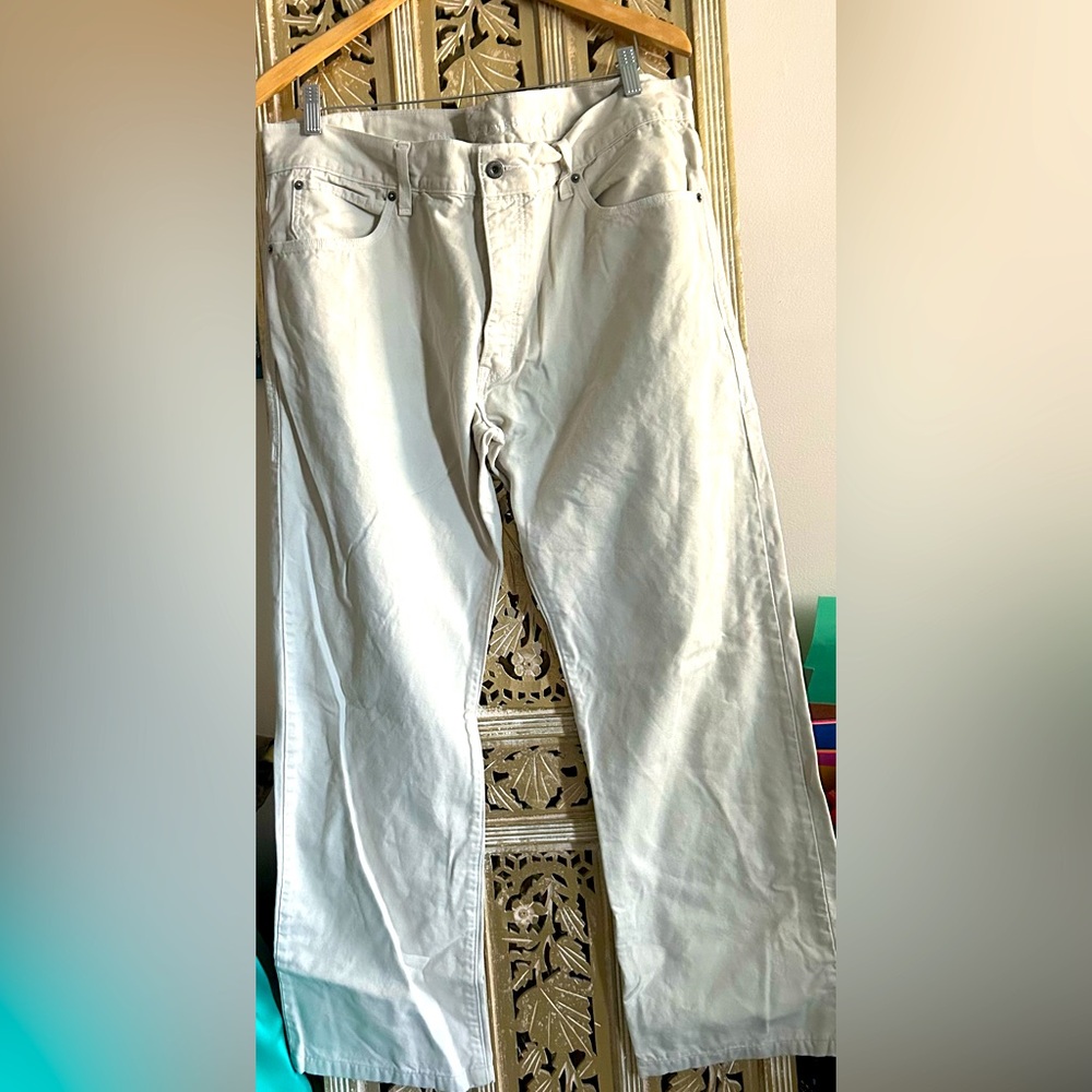 Mens Vintage Straight Levis 539 Tan Cargo Loose Straight Y2K Pants 38x32 jeans